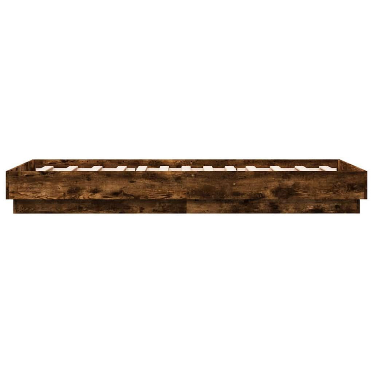 VIDAXL Cadre de lit sans matelas chene fume 90x190cm bois d'ingenierie