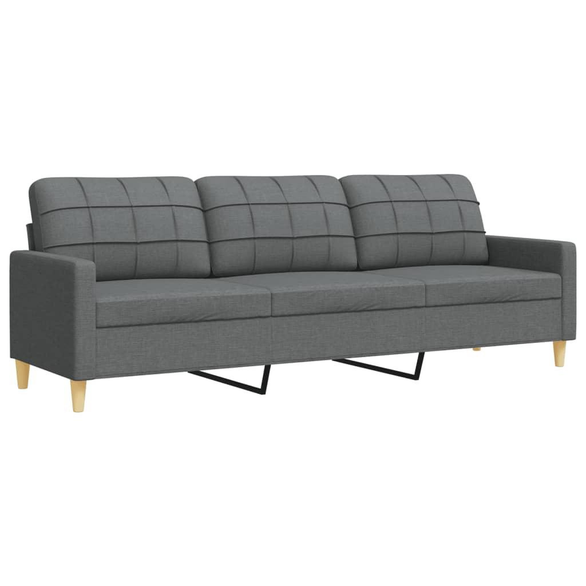 Voir la diapositive 5 : VIDAXL Ensemble de canapes 2 pcs coussins decoratifs gris fonce tissu
