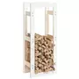 VIDAXL Support pour bois de chauffage Blanc 41x25x100 cm Bois de pin