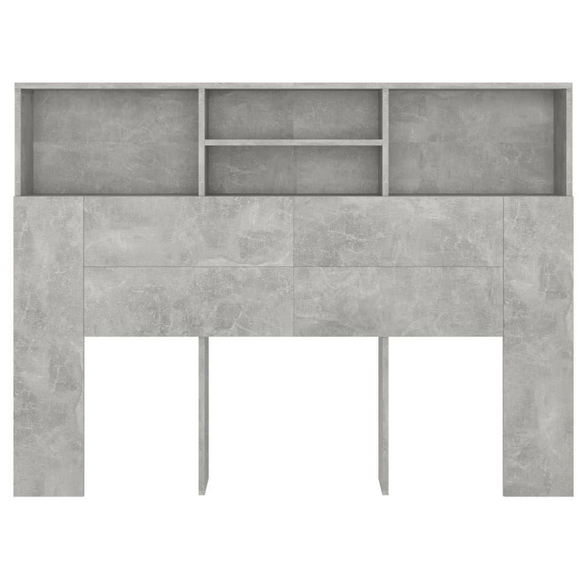 VIDAXL Armoire de tete de lit Gris beton 140x19x103,5 cm