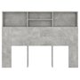 Voir la diapositive 5 : VIDAXL Armoire de tete de lit Gris beton 140x19x103,5 cm