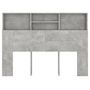 Voir la diapositive 5 : VIDAXL Armoire de tete de lit Gris beton 140x19x103,5 cm