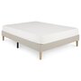Voir la diapositive 5 : IDIMEX Sommier tapissier QUIMPER 140 x 190 cm revêtement tissu