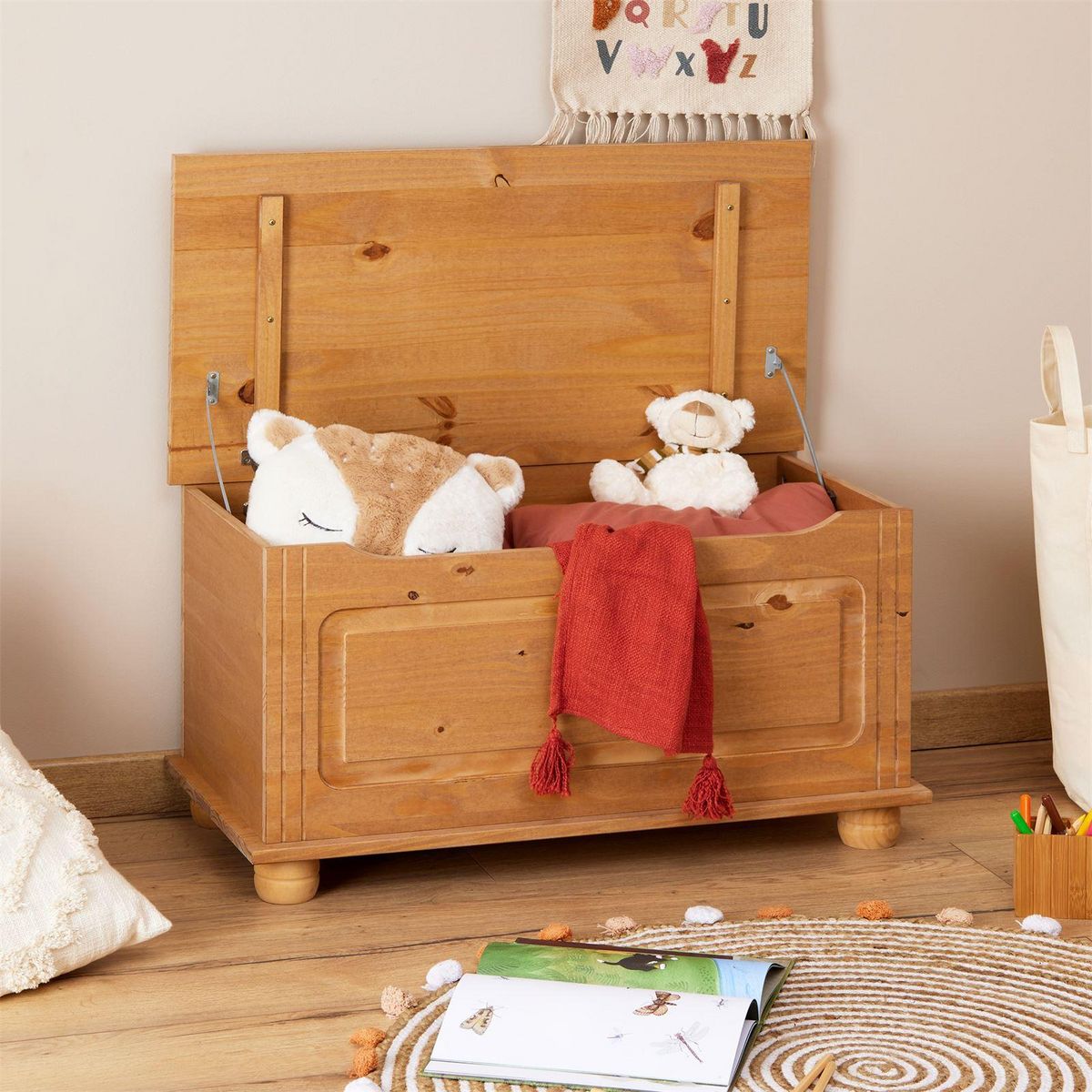 IDIMEX Coffre de rangement BRISTOL en pin massif