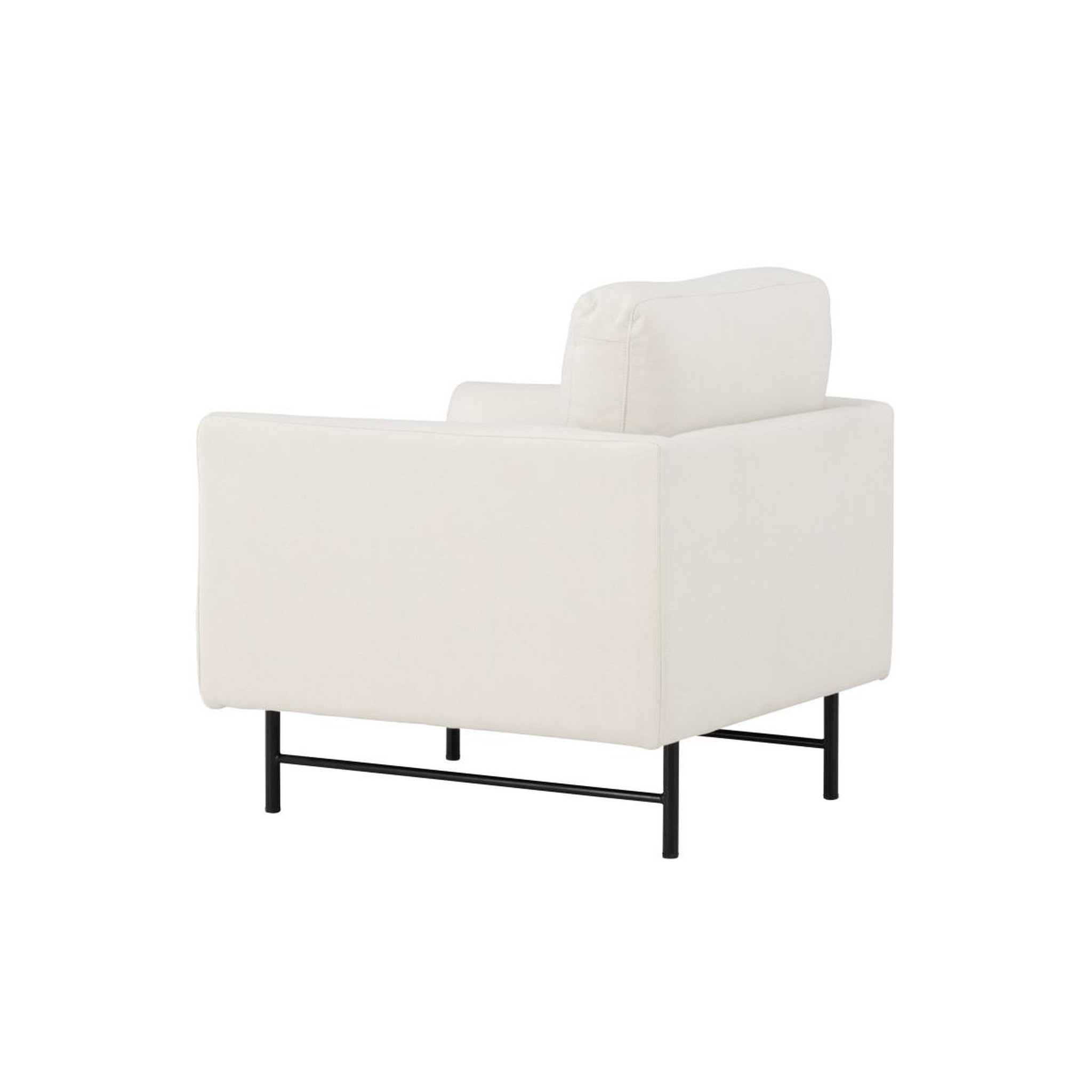 Voir la diapositive 5 : Paris Prix Fauteuil design en tissu  sky  87cm blanc