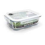 PEBBLY Boîte hermétique RECTANGULAIRE EN VERRE 1.5L
