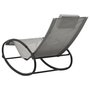 Voir la diapositive 5 : VIDAXL Chaise longue avec oreiller acier et textilène gris