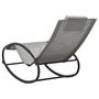 Voir la diapositive 5 : VIDAXL Chaise longue avec oreiller acier et textilène gris
