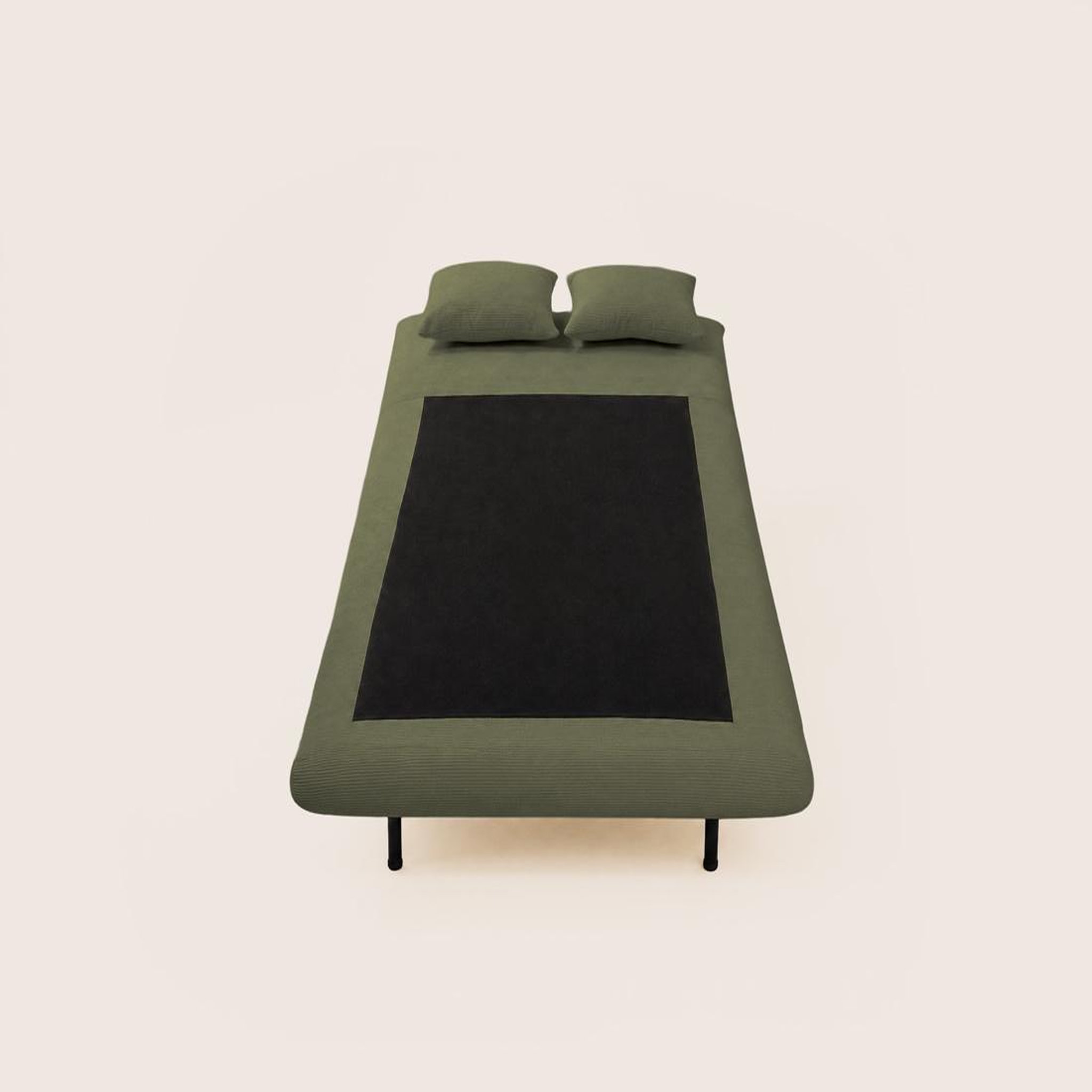 Voir la diapositive 4 : BEST MOBILIER Lumi - banquette convertible clic-clac 1 place en velours côtelé