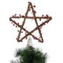 Voir la diapositive 2 : Paris Prix Cimier Sapin Étoile  Bois & Baies  30cm Marron