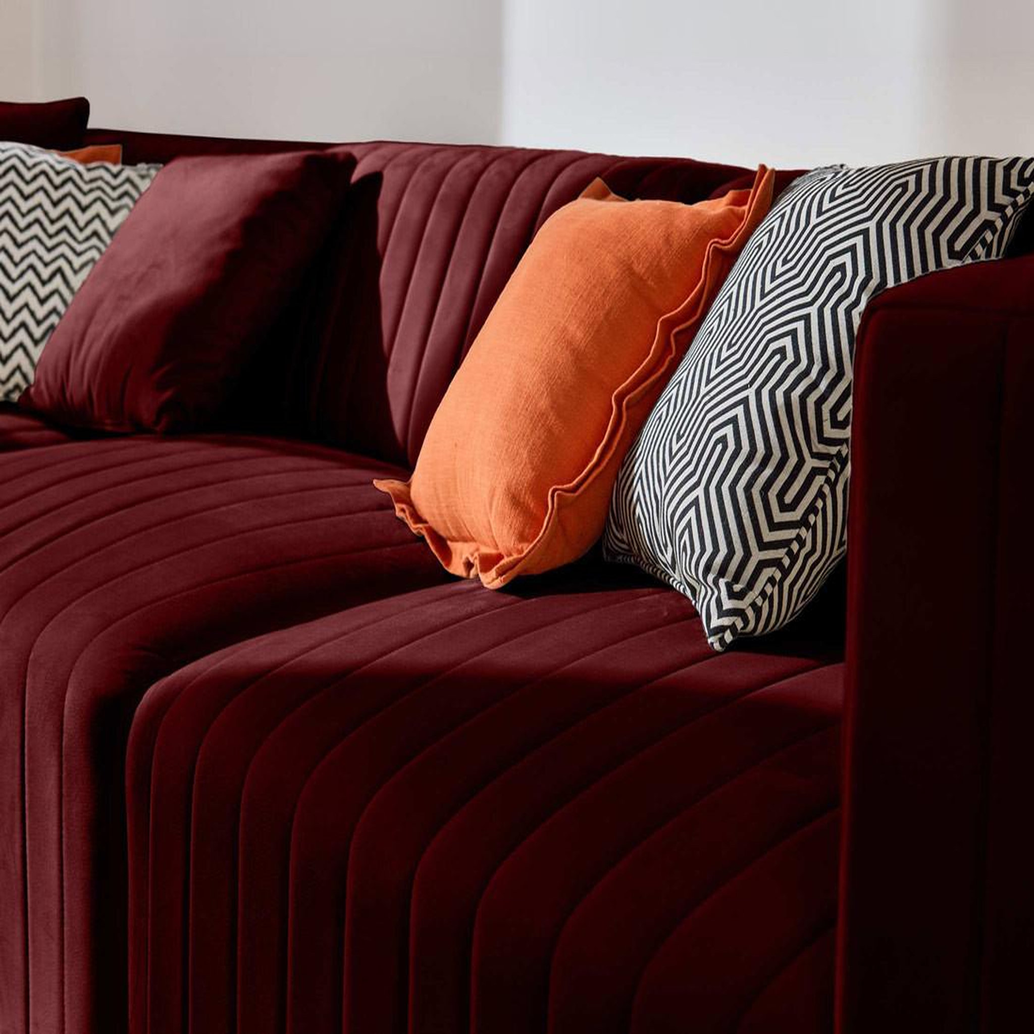 Voir la diapositive 4 : BEST MOBILIER Nova - canapé modulable 3 places - en velours