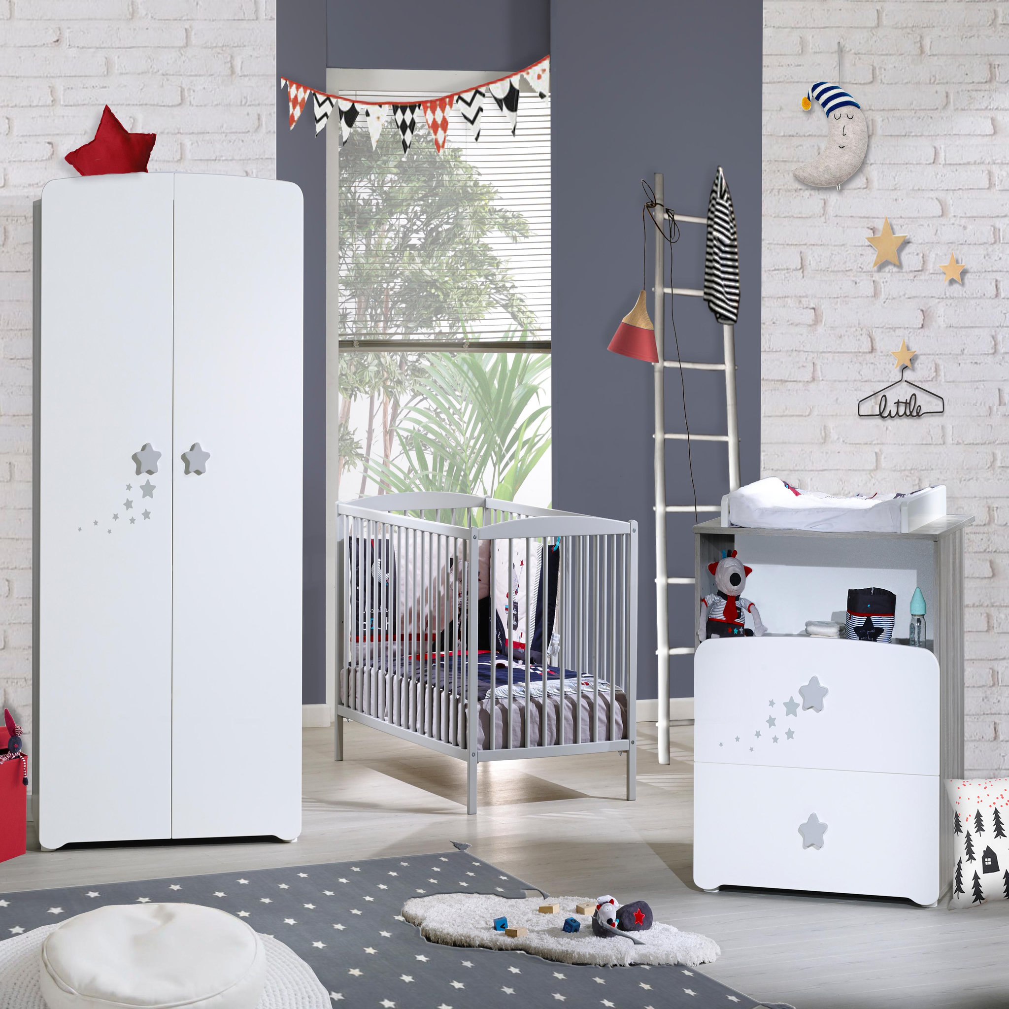 Voir la diapositive 7 : BABY PRICE Commode à langer 2 tiroirs + 1 grande niche NEW NAO