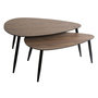 Voir la diapositive 1 : ATMOSPHERA Duo de table basses en MDF effet bois de Noyer - Marron
