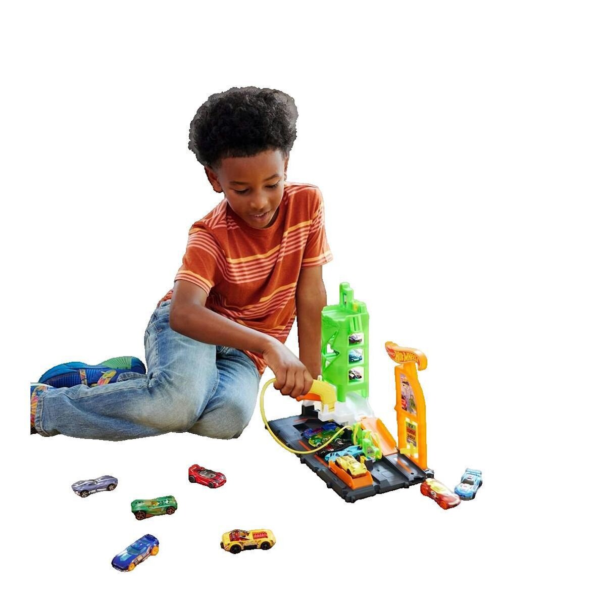 Hot Wheels Station de recharge Mattel Super Station-service Hot Wheels City coloré