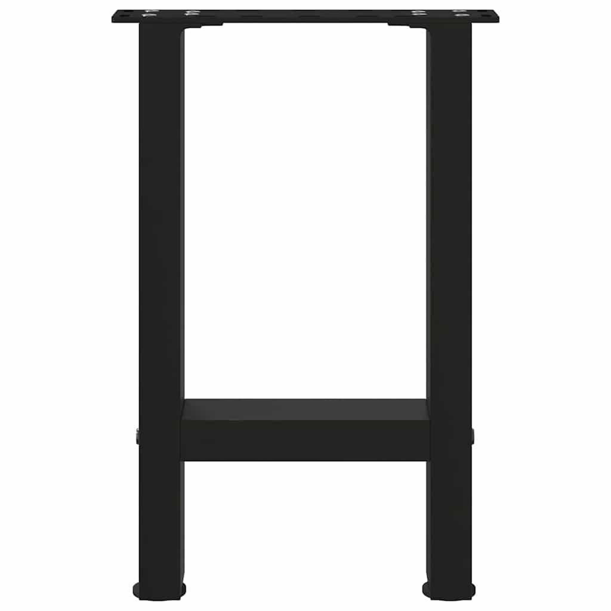 Voir la diapositive 5 : VIDAXL Pieds de table basse noir 2 pcs 38x(42-43) cm acier