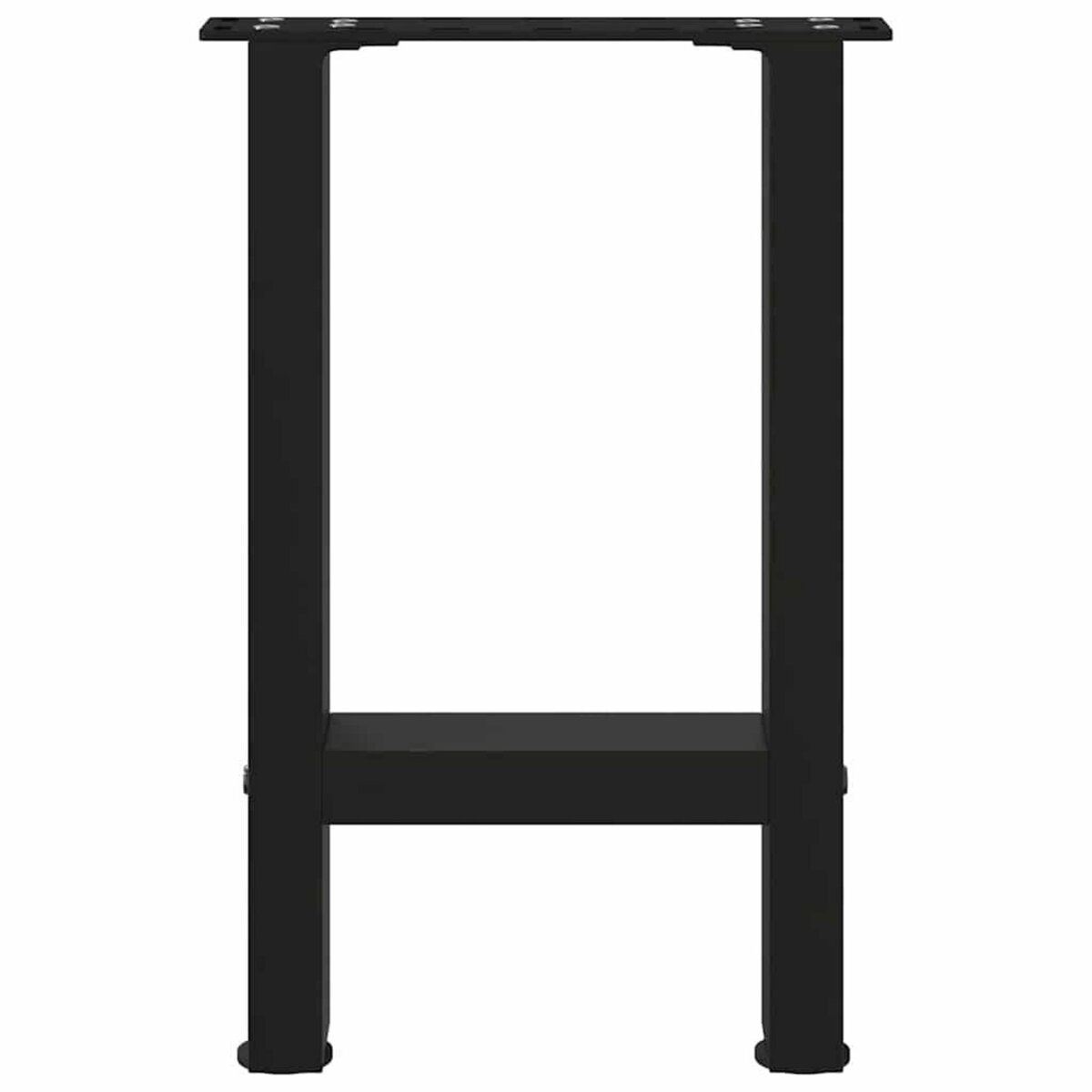 VIDAXL Pieds de table basse noir 2 pcs 38x(42-43) cm acier