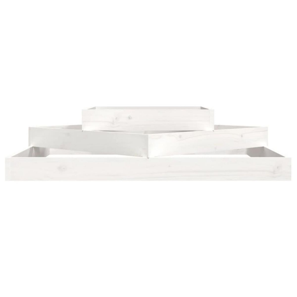 VIDAXL Jardiniere Blanc 112x112x27 cm Bois massif de pin