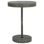 VIDAXL Table de jardin Gris 75,5x106 cm Resine tressee