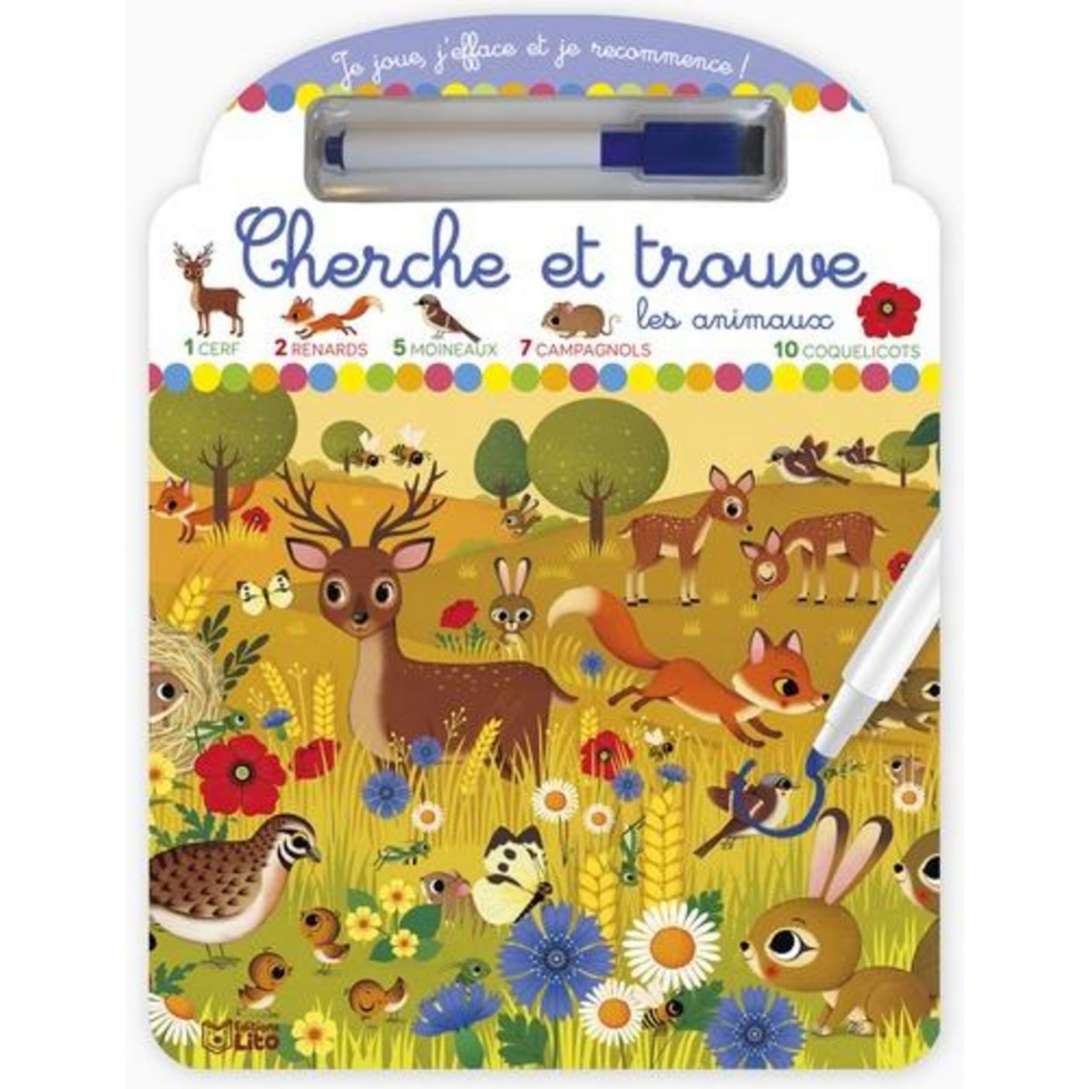 CHERCHE ET TROUVE LES ANIMAUX. AVEC UN FEUTRE EFFACABLE, Iossa Federica