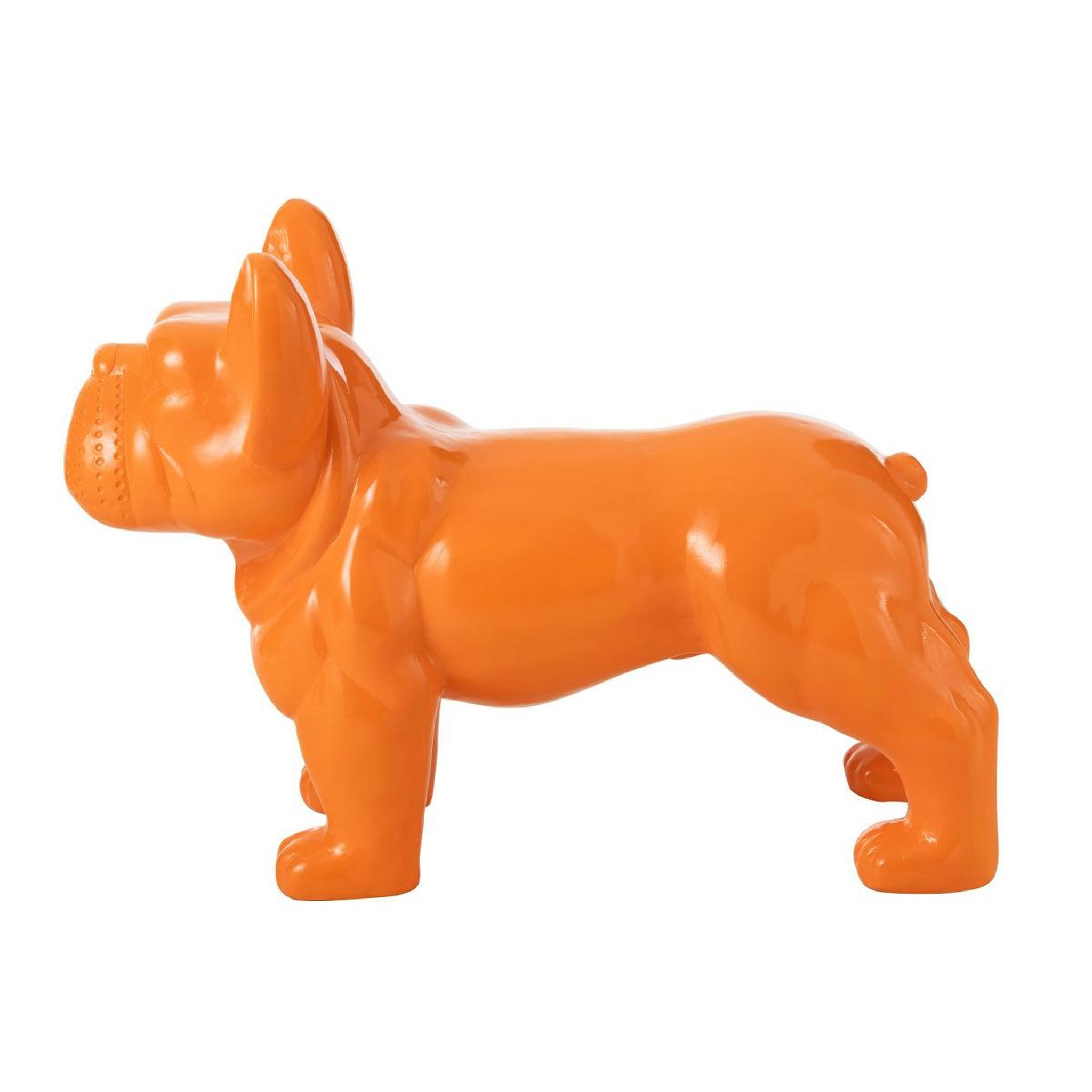 Voir la diapositive 2 : J-LINE Statue déco  bulldog  88cm orange