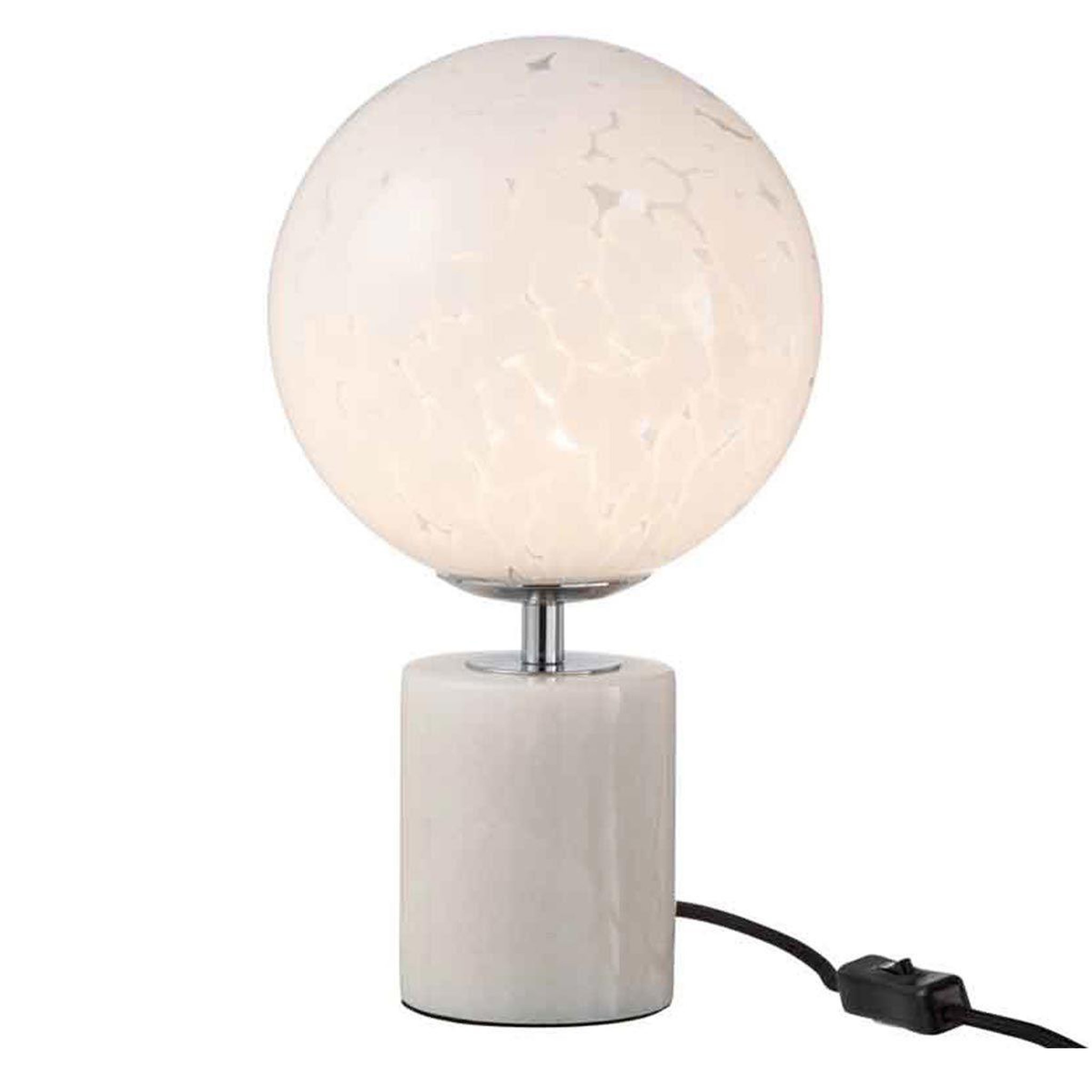 Voir la diapositive 2 : J-LINE Lampe à Poser sur Pied  Dany  31cm Blanc