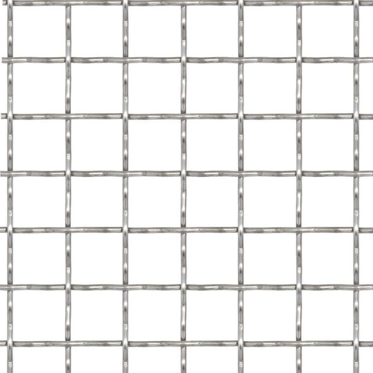 VIDAXL Cloture de jardin sertie Acier inoxydable 50x50 cm 31x31x3 mm