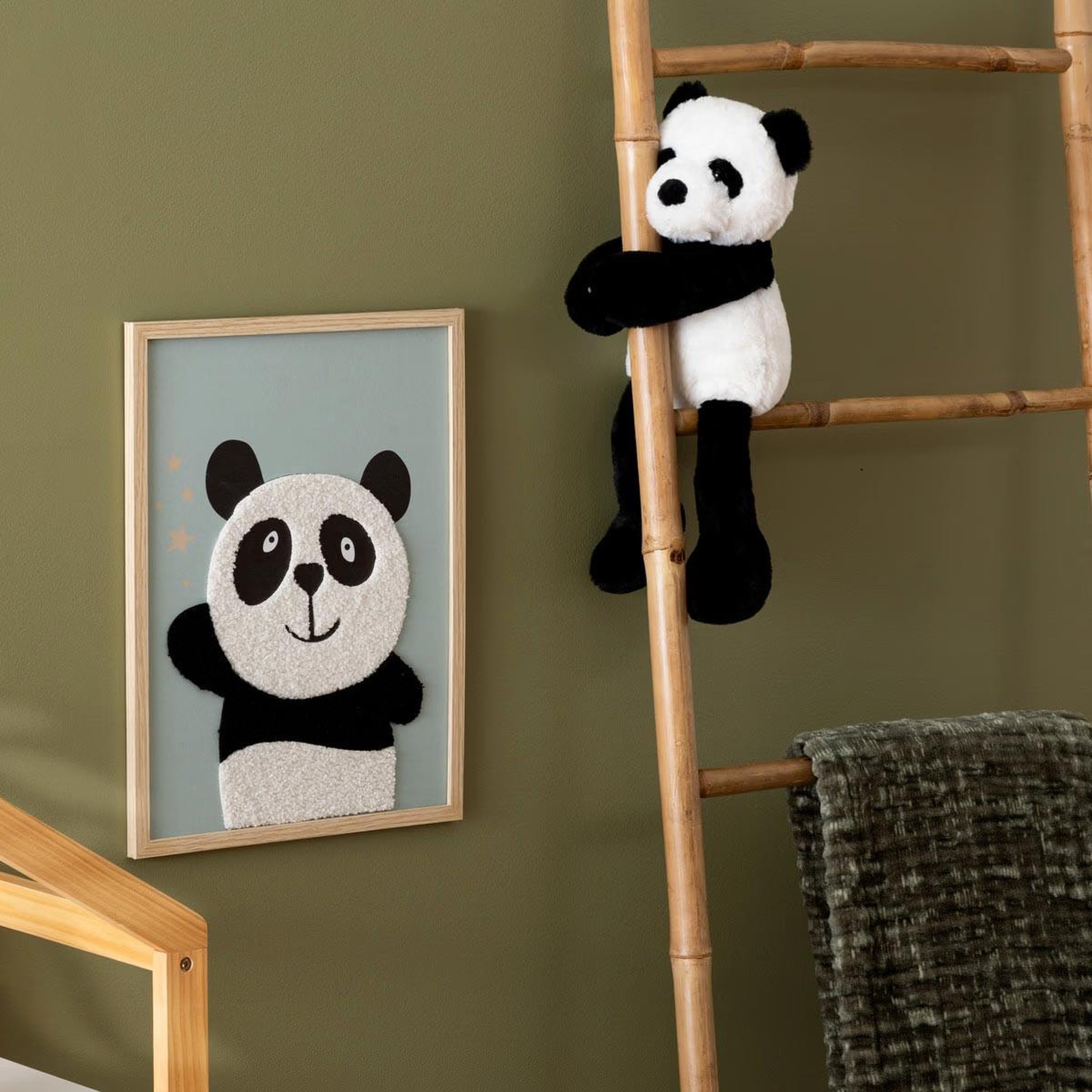Voir la diapositive 5 : Atmosphera Kids Peluche enfant panda  andy  35cm noir & blanc