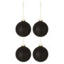 Voir la diapositive 1 : Paris Prix Lot de 4 Boules de Noël  Étoiles  10cm Noir