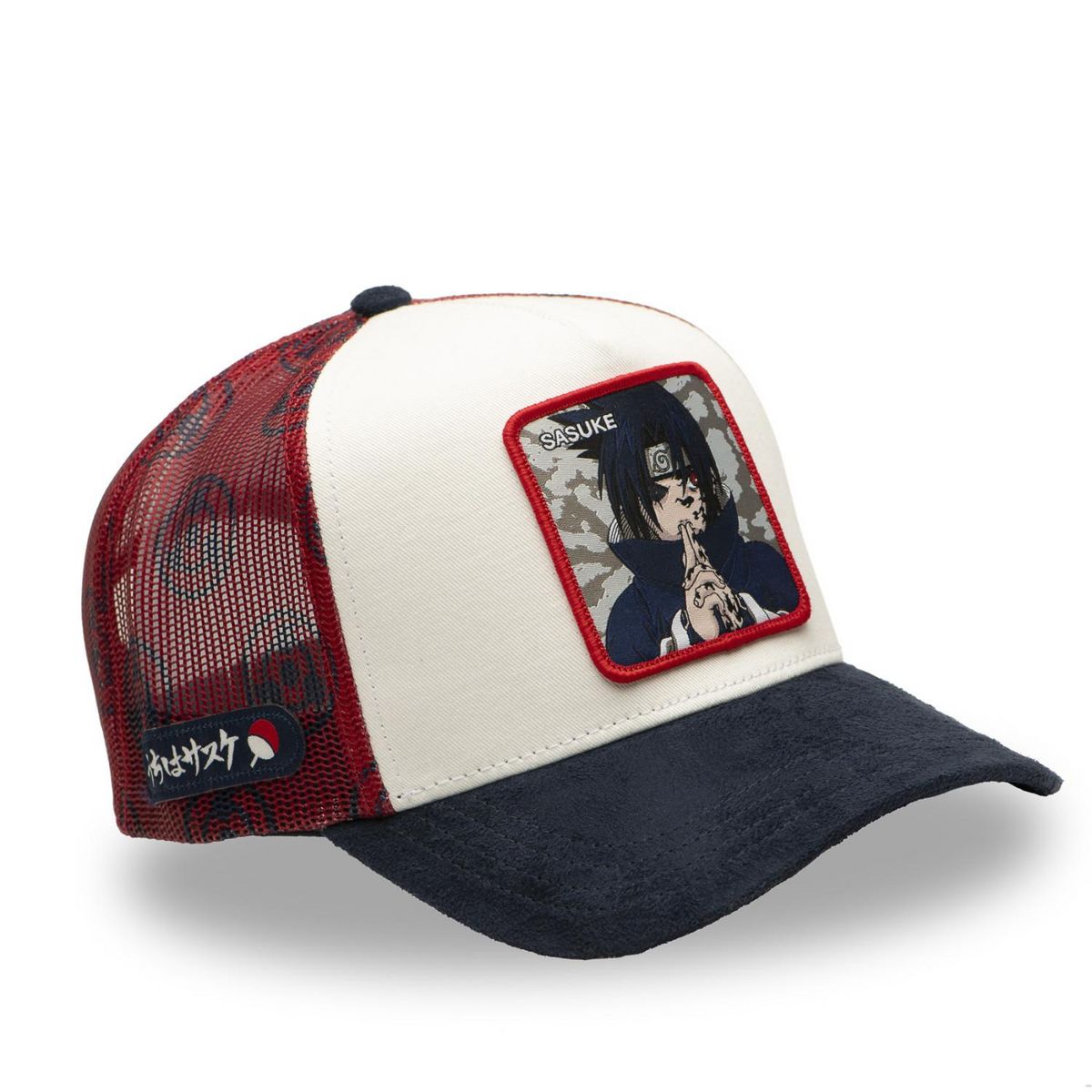 CAPSLAB Casquette trucker avec filet en sergé de coton/mesh Naruto Sharingan