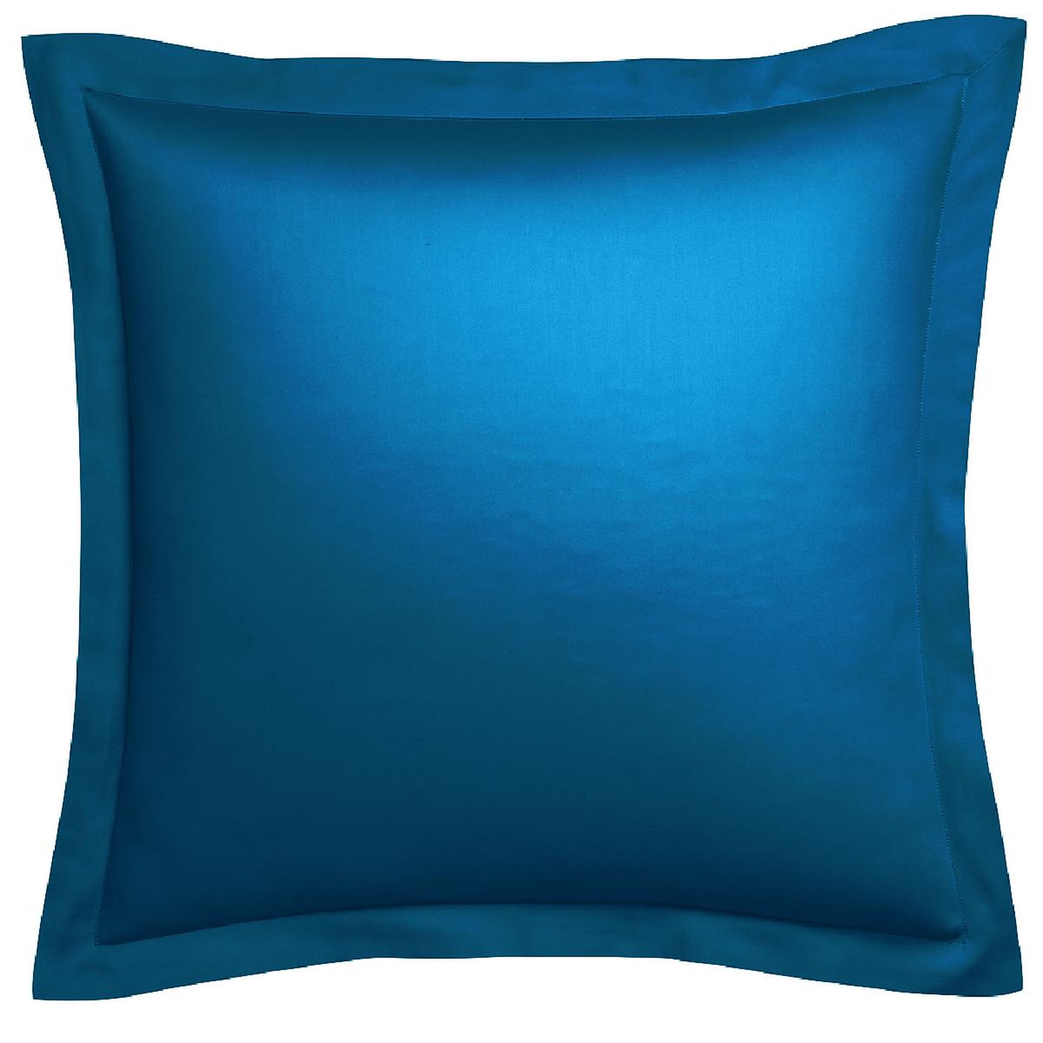 DODO Taie d'oreiller harmonie satin de coton coloris nautique. Coloris disponibles : Bleu