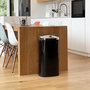 Voir la diapositive 3 : Kitchen move Poubelle automatique 42l noir/inox - bat-42ls02a black ss