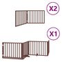 Voir la diapositive 2 : VIDAXL Barriere pour chien porte pliable 8 panneaux bois de peuplier