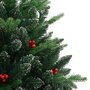 Voir la diapositive 5 : VIDAXL Sapin de Noël artificiel à charnières avec baies rouges 180 cm
