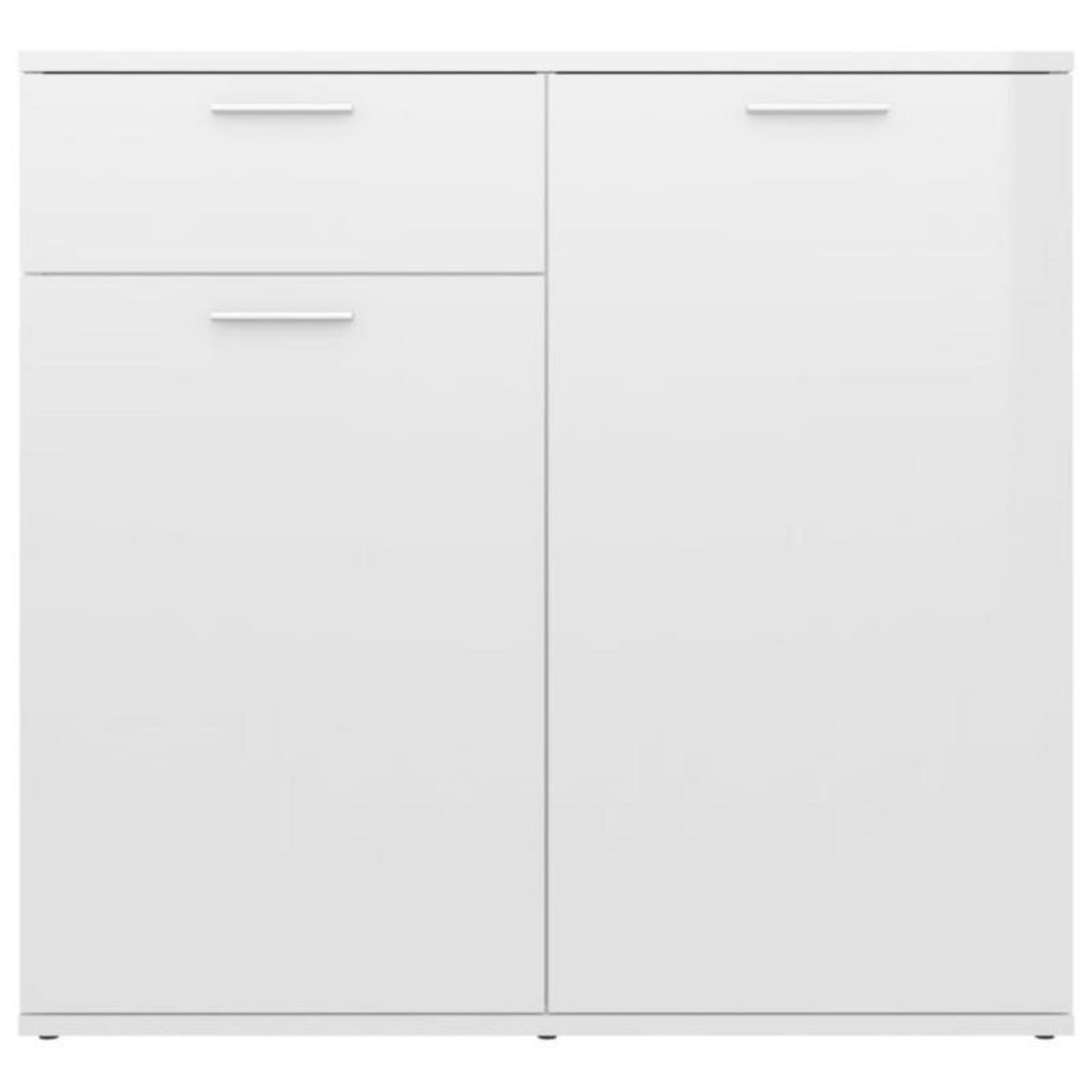 VIDAXL Buffet blanc brillant 80x36x75 cm bois d ingénierie