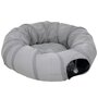 Voir la diapositive 1 : PAWHUT Tunnel pour chat intérieur - fonction lit pliable avec coussin et jeu balle suspendue - gris