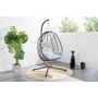 Voir la diapositive 3 : CONCEPT USINE Fauteuil suspendu en résine effet rotin gris LIMA