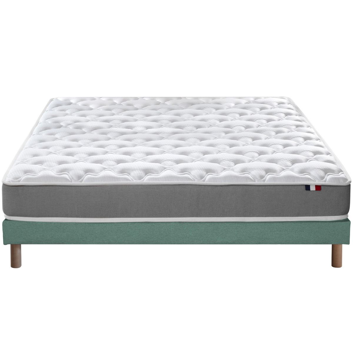 IDLITERIE Ensemble matelas mousse réversible STRATUS et sommier - confort français