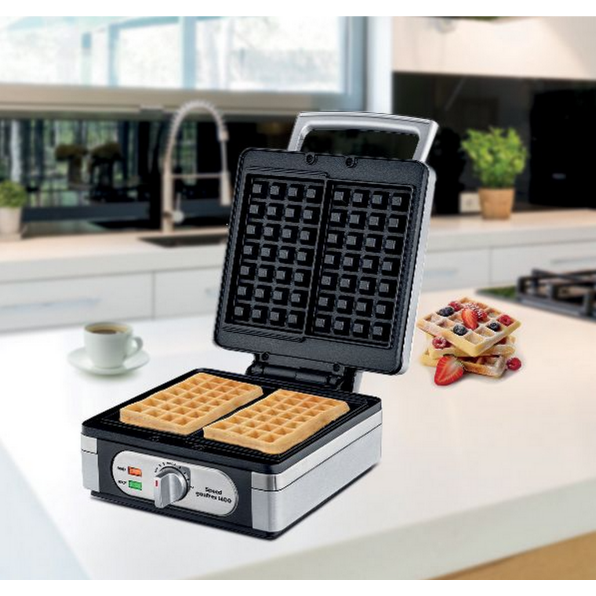 LITTLE BALANCE Gaufrier 1400w inox - 8384