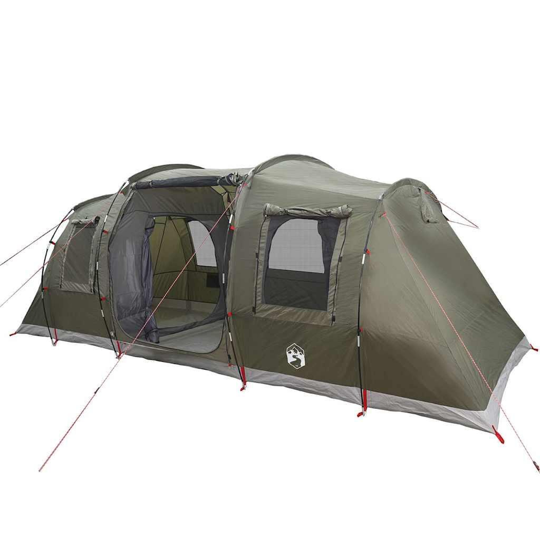 Voir la diapositive 5 : VIDAXL Tente familiale tunnel 6 personnes vert olive impermeable
