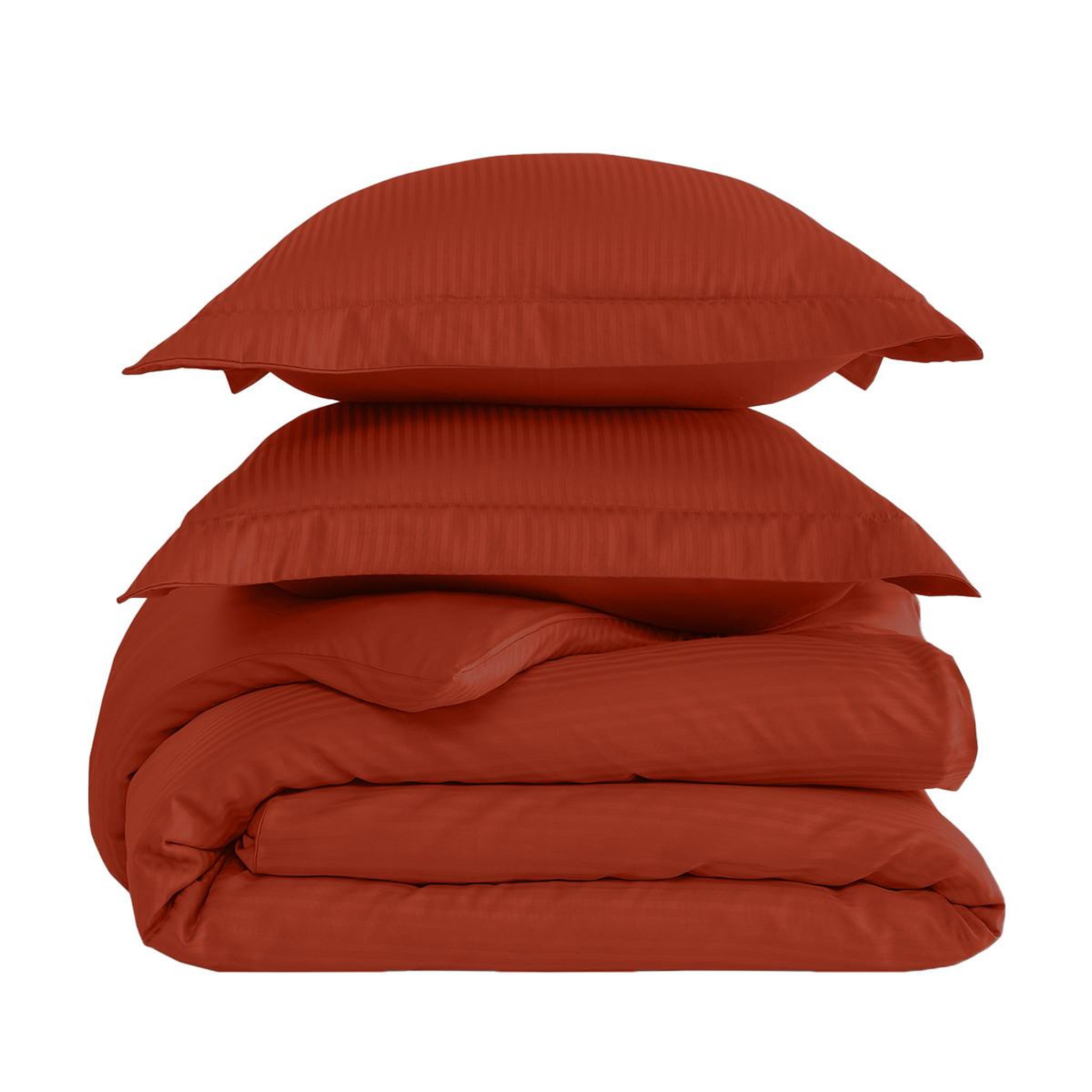 Voir la diapositive 1 : Sensei Maison Parure housse de couette rayée satin + 2 taies 50x70 cm VERSALUXE