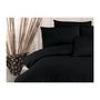 Voir la diapositive 2 : GENERIQUE Parure de lit - 1 housse de couette 220 x 240 cm + 2 taies d'oreiller 60 x 60 cm - 70% polyester, 30% coton - Noir