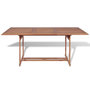 Voir la diapositive 2 : VIDAXL Table de jardin 180x90x75 cm Bois de teck solide