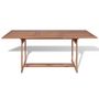 Voir la diapositive 2 : VIDAXL Table de jardin 180x90x75 cm Bois de teck solide