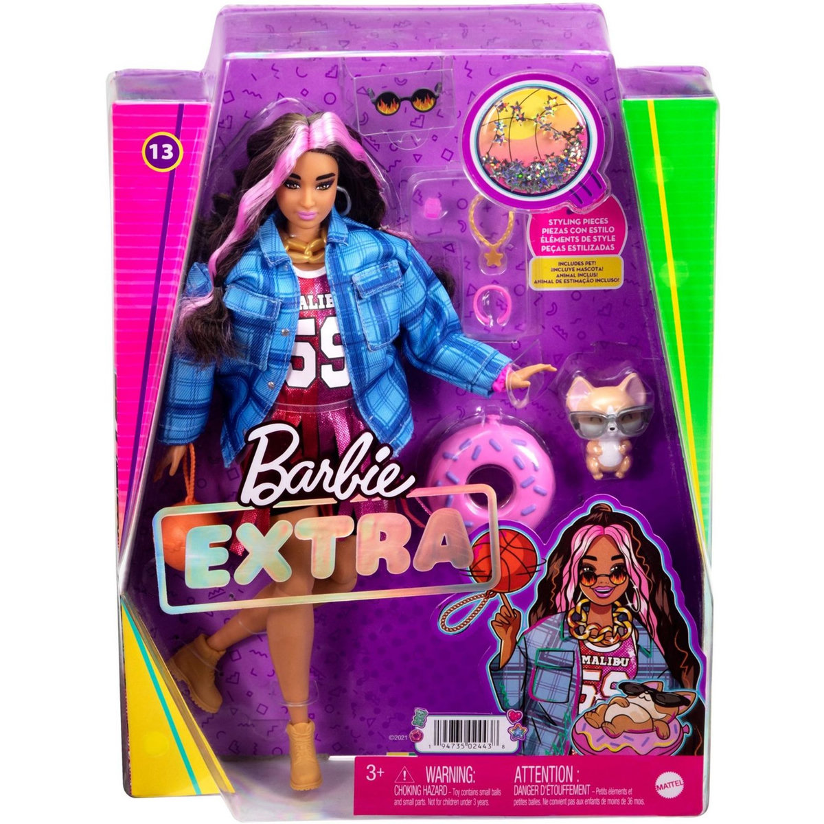 BARBIE Poupée mannequin Barbie Extra robe basketball