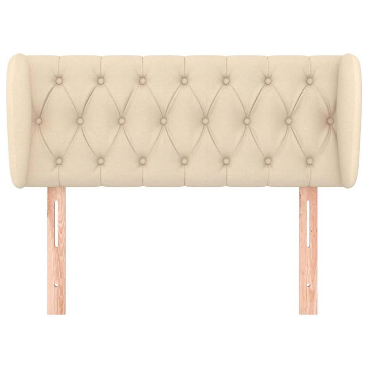 VIDAXL Tete de lit avec oreilles Creme 93x23x78/88 cm Tissu