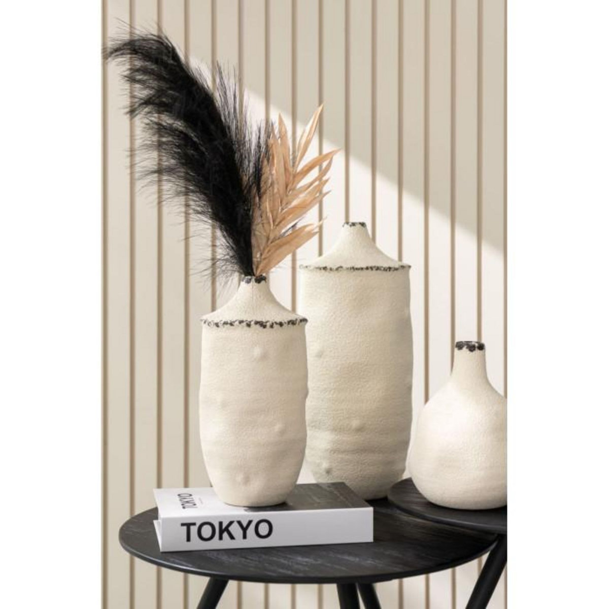 Paris Prix Vase Déco en Grès  Bay  28cm Blanc