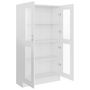 Voir la diapositive 5 : VIDAXL Armoire vitrine Blanc brillant 82,5x30,5x150 cm Bois ingenierie