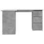 Voir la diapositive 5 : VIDAXL Bureau d'angle Gris beton 145x100x76 cm Bois d'ingenierie