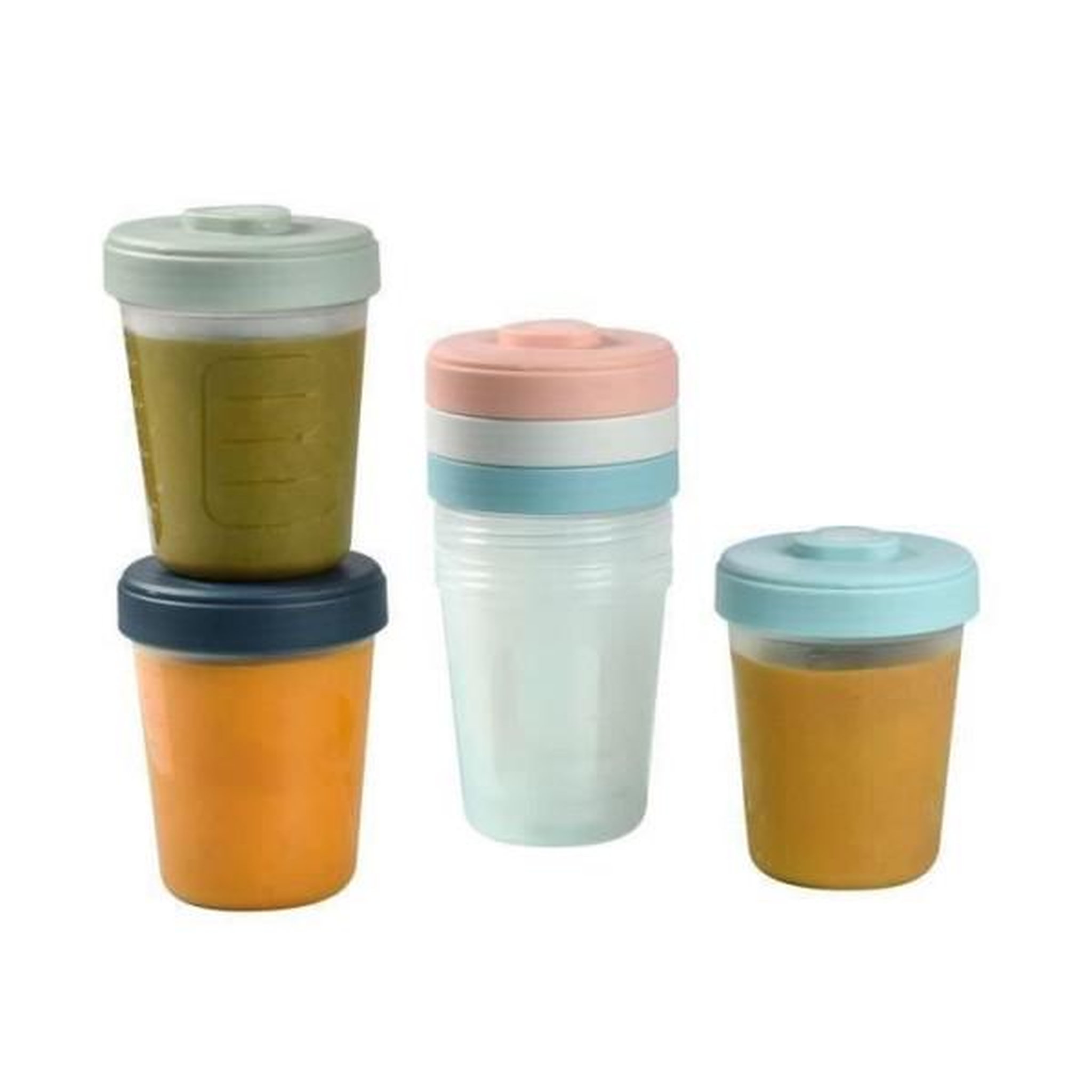 MARKET24 BÉABA - Lot 6 Portions Clip - 2eme Age - 250ml - 100% Hermetique - Empilables