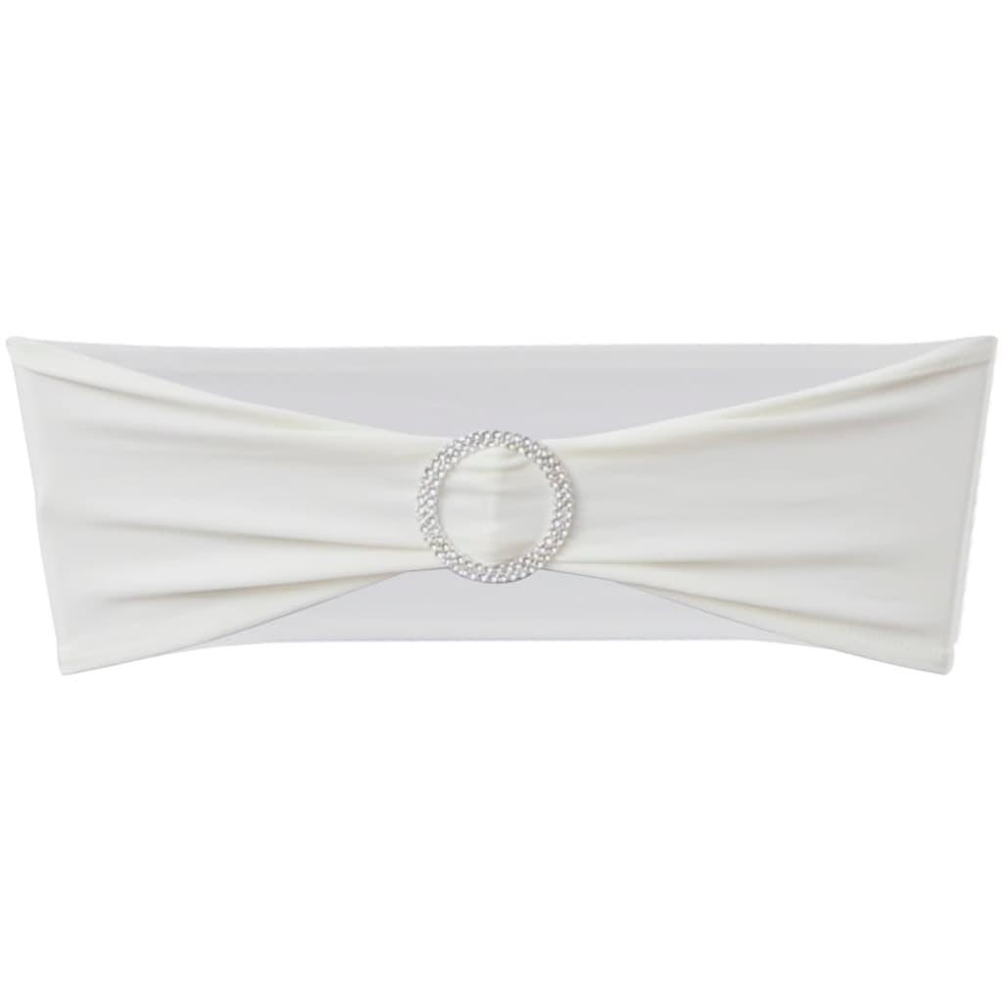 Voir la diapositive 2 : VIDAXL 25 bandes de chaise decoratives extensibles creme